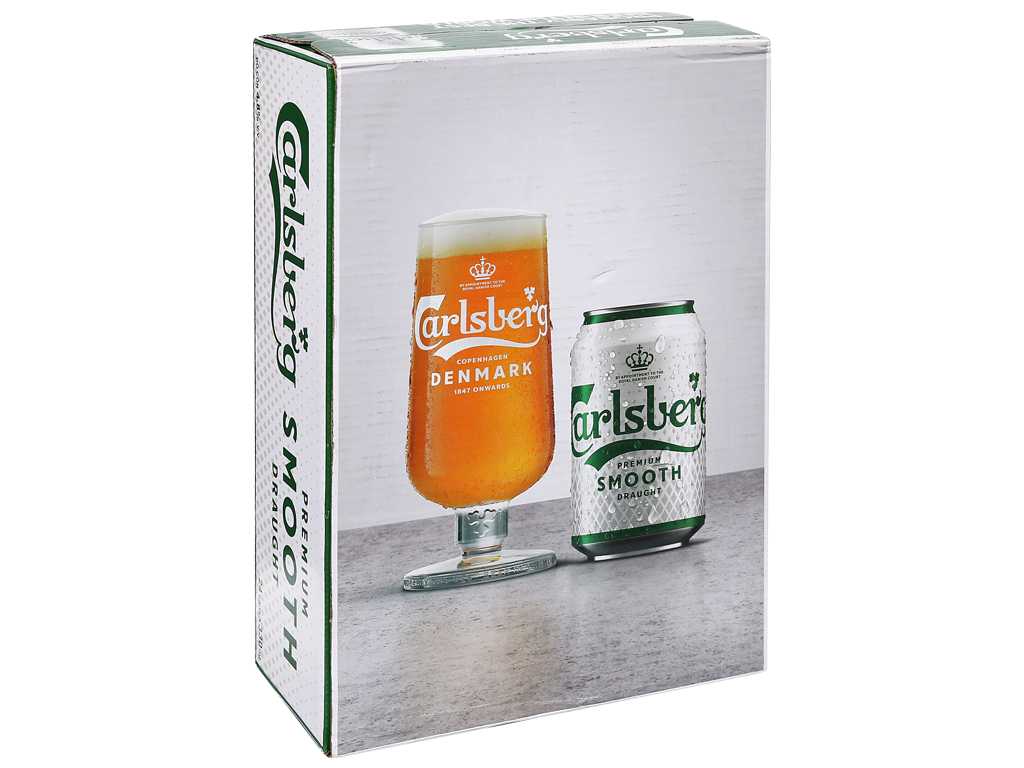 Thùng 24 Lon Bia Carlsberg Smooth Draught 330ml Bia Việt Nam