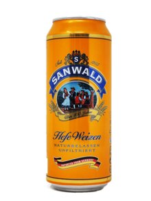 Bia Sanwald Hefe Weizen 4,9% Đức - lon 500ml