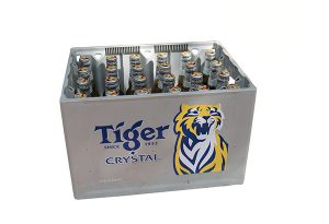 Két bia Tiger bạc chai 330ml (24chai/két)